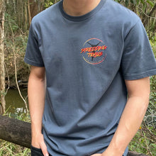 Load image into Gallery viewer, Phoenix Mountain Biking Freestyle T Shirt by Shredding Trails in Petrol Blue