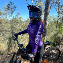 Load image into Gallery viewer, Women&#39;s All Mountain Raptor Jersey | Purple Haze Long Sleeve

