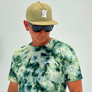Shredding Trails Hand  Made Organic Tie  Dye Green Tee 