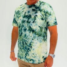 Load image into Gallery viewer, Shredding Trails Hand  Made Organic Tie  Dye Green Tee 
